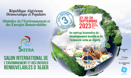 مشاركة المحافظة في الطبعة الثالثة للصالون الدولي للبيئة والطاقات المتجددة من 27 إلى 29 سبتمبر 2023 بقصر المعارض سافكس